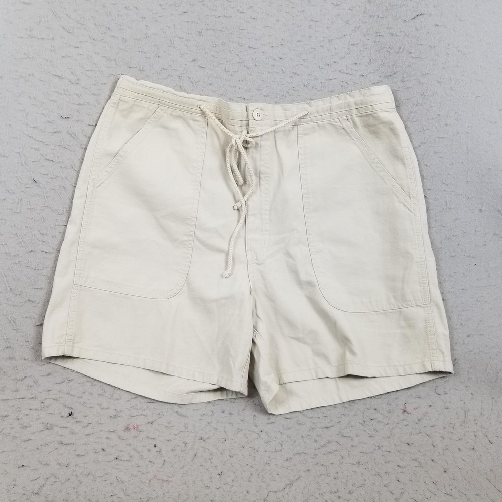 Weekender Shorts Mens 40 Beige Chino Cotton Elastic Waist 6 Inseam Casual Travel